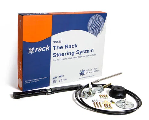 SS14114 – SEASTAR Boat Steering System Helm, Rear Mount Rack And Pinion Mechanical Steering Fits Single-Station Boats...